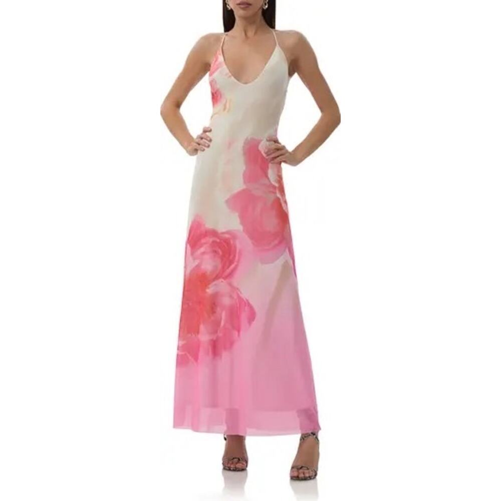 AFRM Romy Floral Mesh Maxi Slipdress